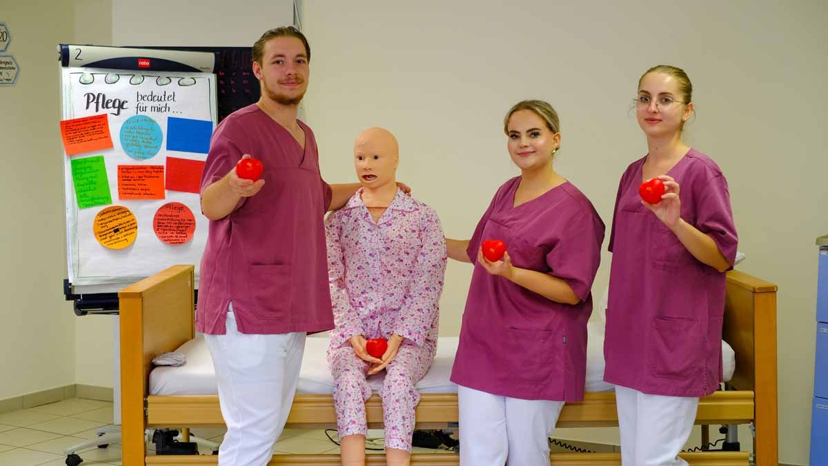 Praktisches Training der Auszubildenden